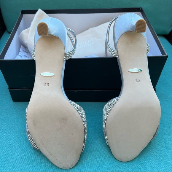 NIB - Badgley Mischka Remi Open Toe Kitten Heel - Size 8.5 - Picture 8 of 14